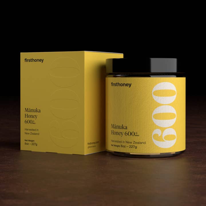 Manukahoning 600+ MGO (8 oz) voor wholesale door First Honey