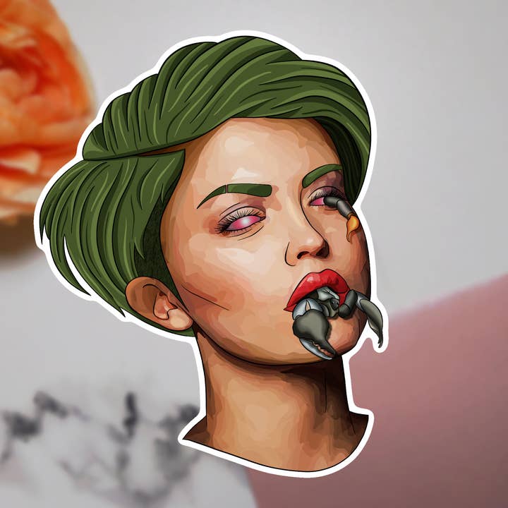 Adesivo de mulher com signo de astrologia de por atacado de Jelly Jean Designs