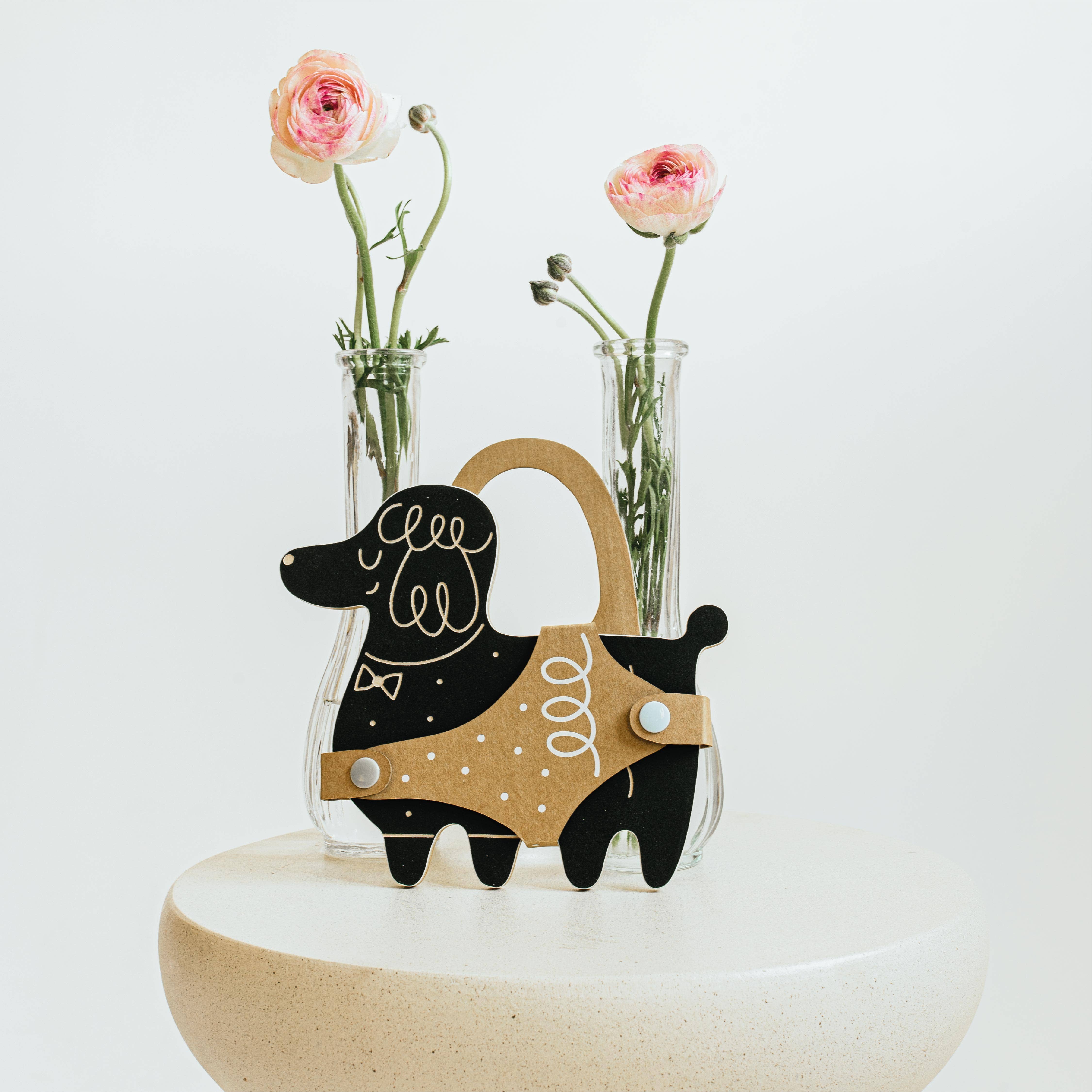 milin - Vente Tableau noir - Enfant et bébé - Caniche, tableau à craie en forme d'animal/avec craie8