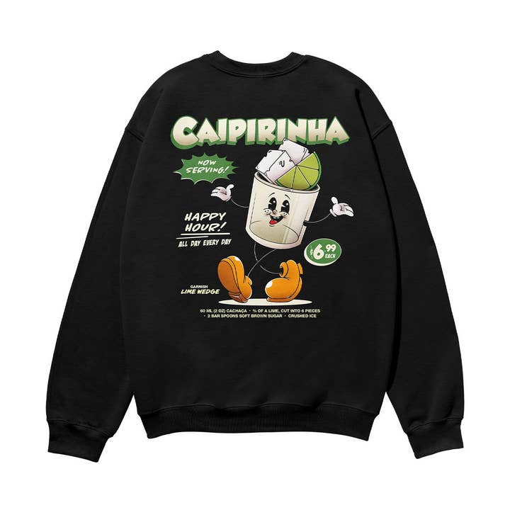 Caipirinha Heavyweight Organic Sweatshirt Black for wholesale by Weekend Concept