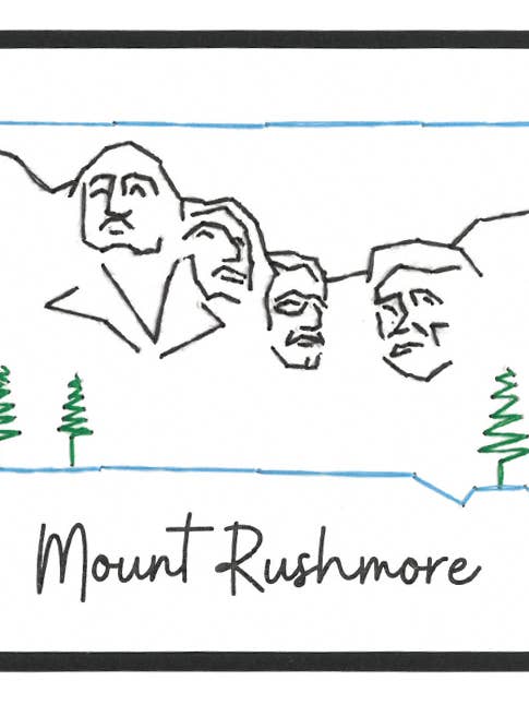 South Dakota - Handgenaaide wenskaart voor wholesale door Woven Dignity