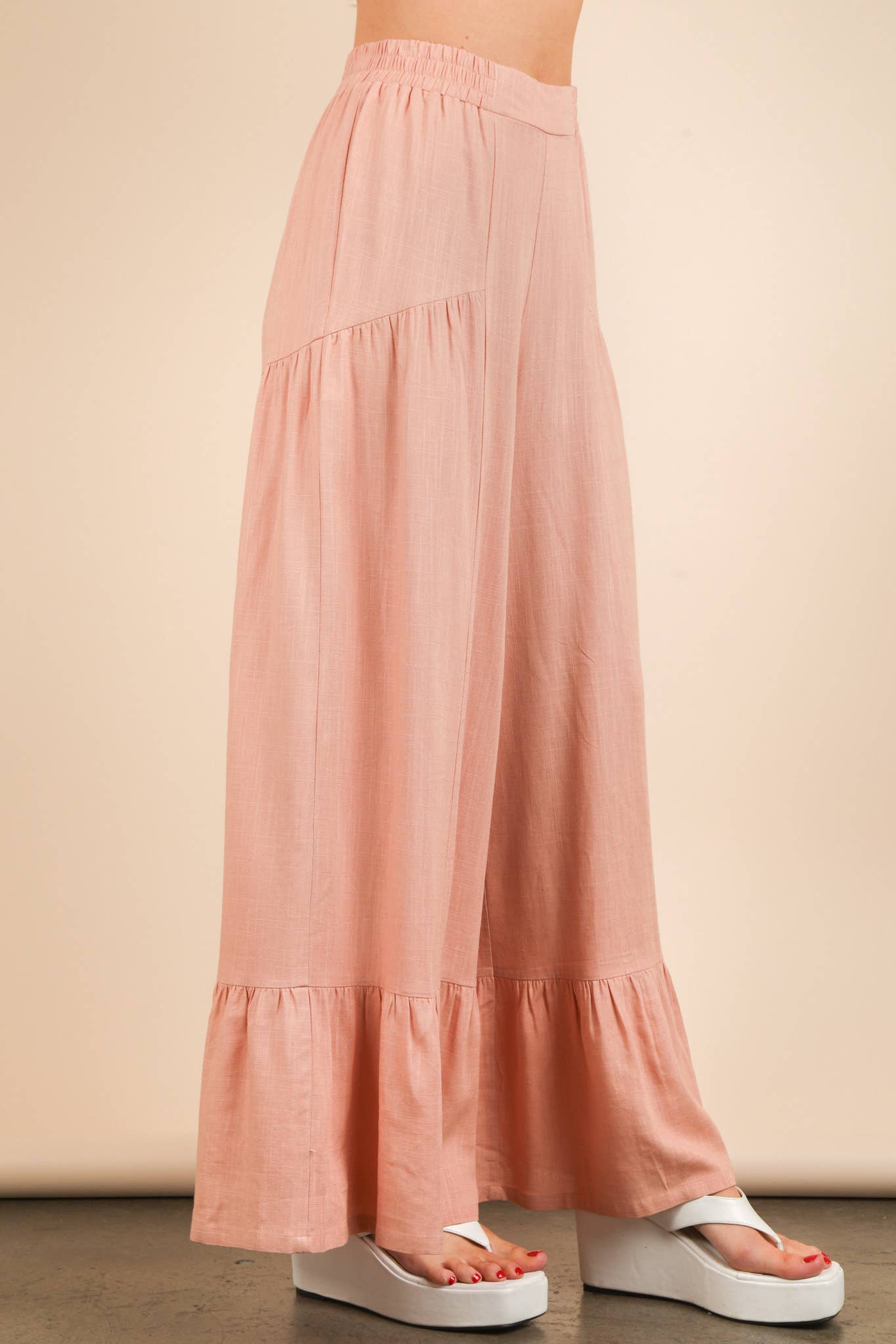 VERY J - Vendita all'ingrosso Pantalone - Donna - NP70692-Pantaloni Comodi a Vita Elastica Palazzo3