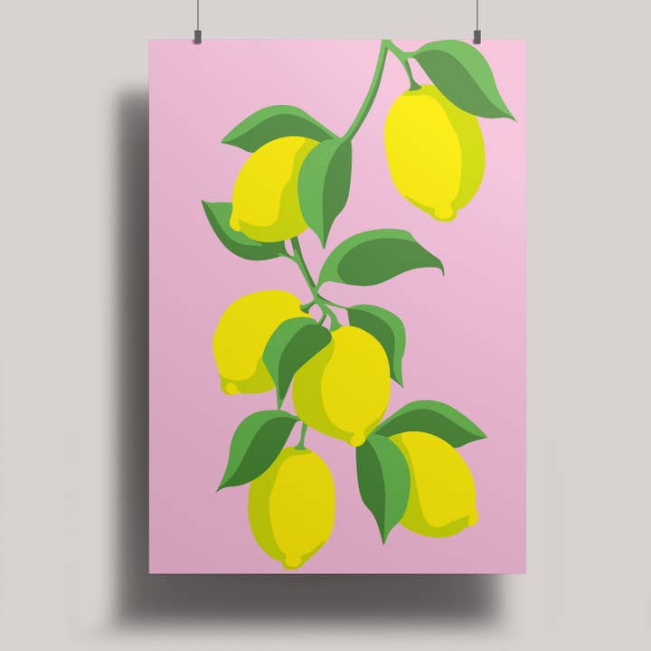 Artprint A3 - Lemons for wholesale by nobis design