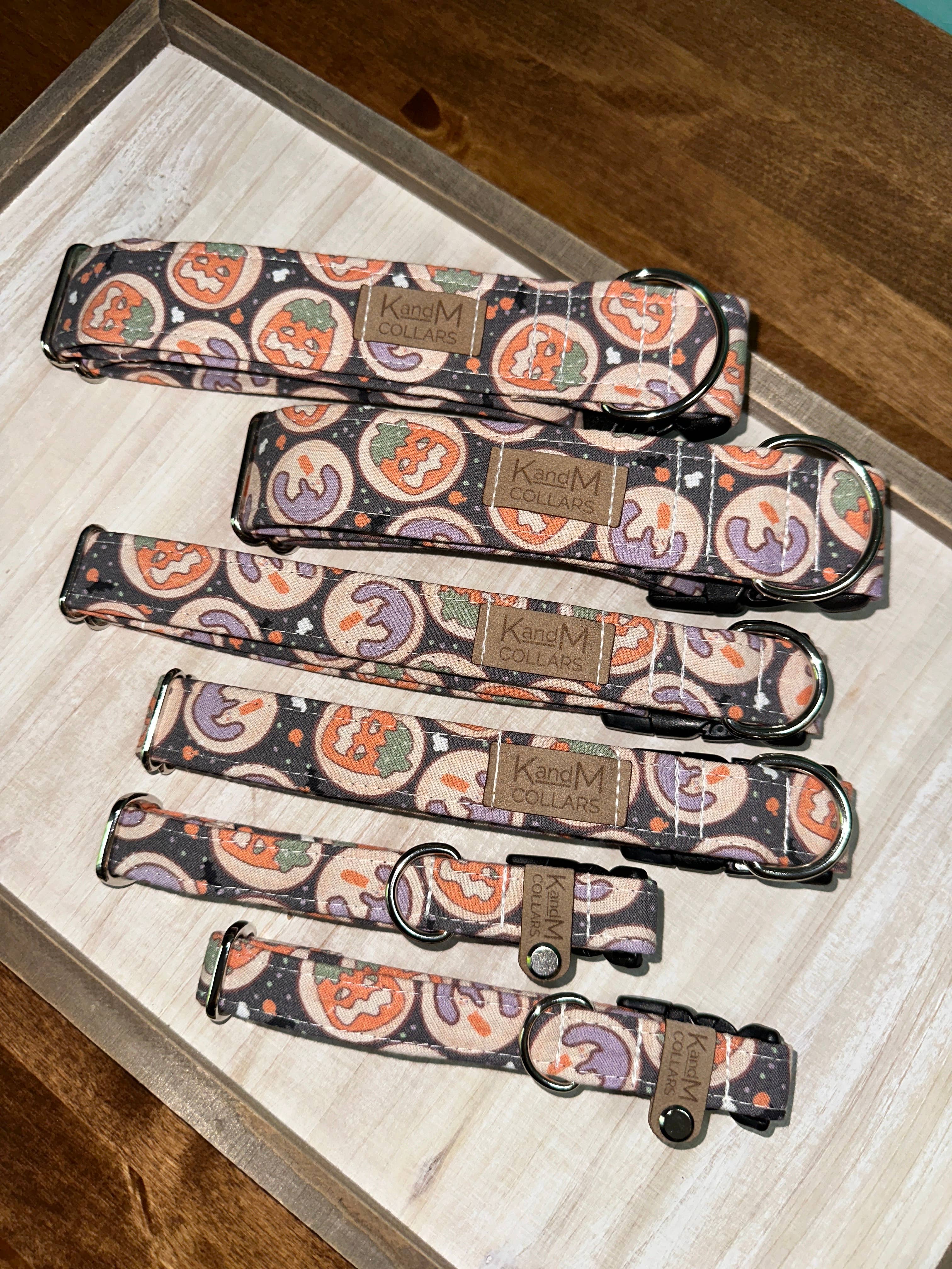 K and M Collars - Wholesale Pet Collar - Dog - Dark Halloween Cookies Dog Collar, Pet Accessory4