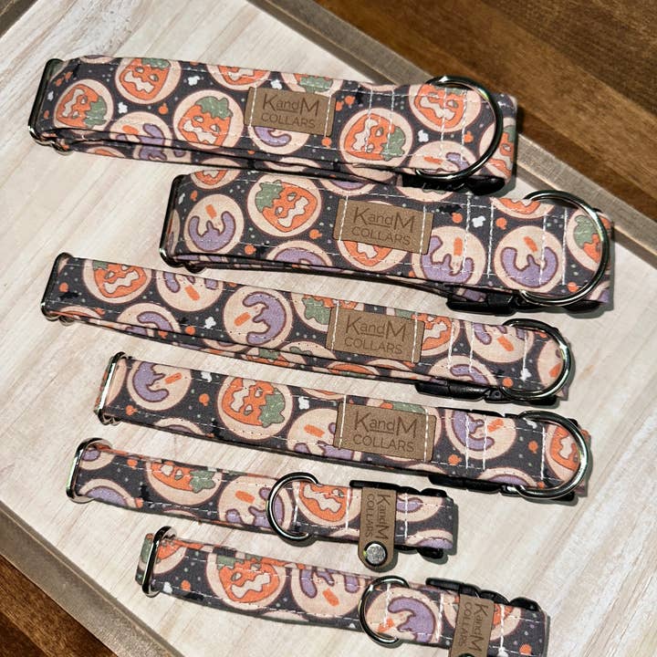 K and M Collars - Wholesale Pet Collar - Dog - Dark Halloween Cookies Dog Collar, Pet Accessory4