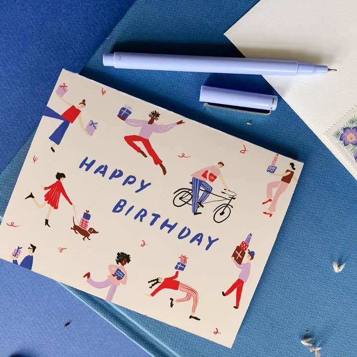 Karen Schipper - Vente Cartes d'anniversaire - Carte d'anniversaire rétro - Présent Party1