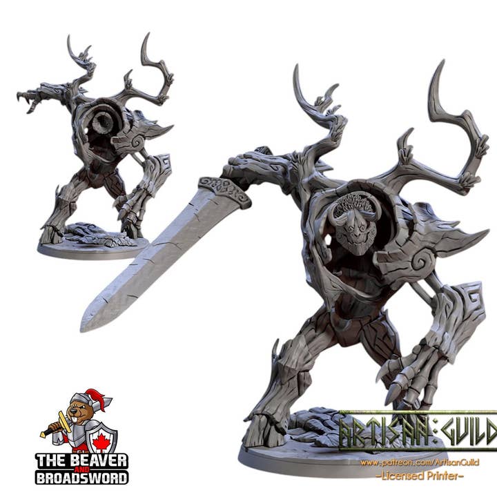 Borkenwraith Urwesen D, Ent, Monster, Feenwesen, Dryade, DnD, Elfen- Hochwertig aus Harz gedruckte 28mm 32mm Tabletop Miniatur, Robuste Figur für den Großhandel von The Beaver and Broadsword