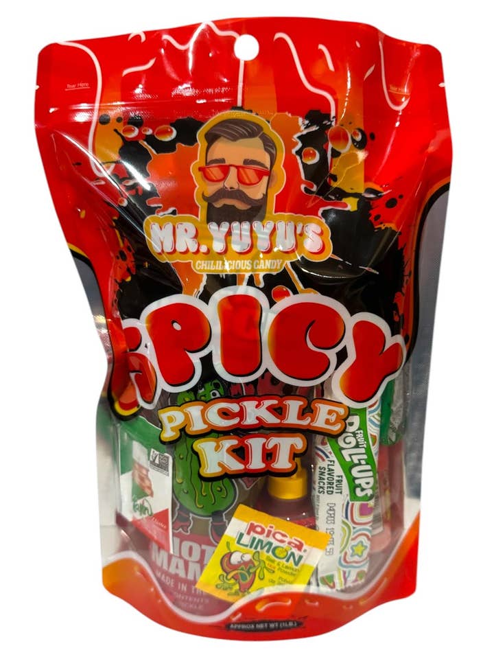Mr. YuYu's Pickle Kit Spicy 12 count for wholesale by Mr. YuYu's Chililicious Candy