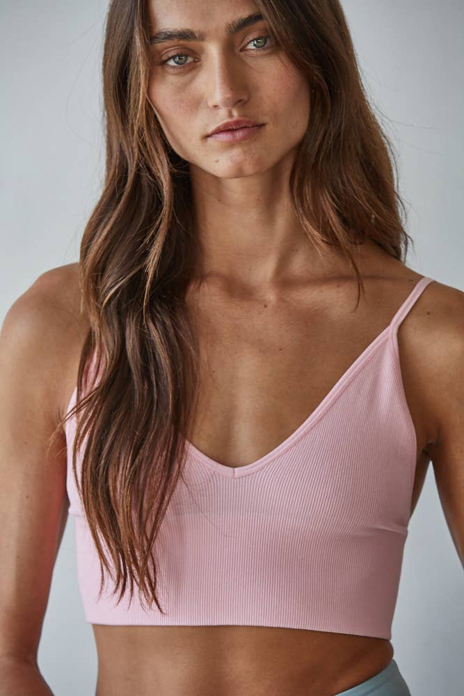 By Together – wholesale Bralette - Dam – By Together sömlös ribbad triangel-bh med tunna axelband22