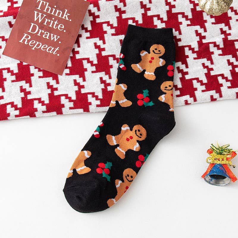 Sweetkama - Vente Chaussettes – femme - Chaussettes au-dessus de la cheville Joyeux Noël pour femmes SKASC417810