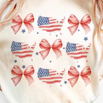 USA and Bows DTF ou transfert par sublimation pour la vente par Sweet and Sassy Tees