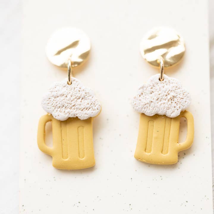 Crafted From Faith, LLC - Wholesale Dangle Earrings - Beer Mug Dangles1
