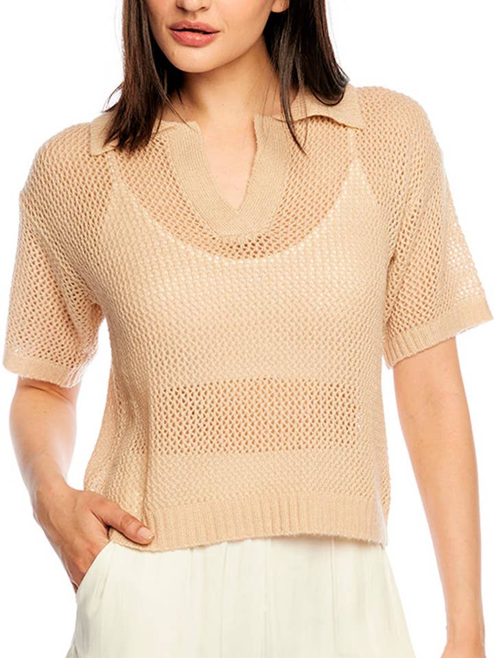Winnie Crochet Collard Top for wholesale by LBLC the Label
