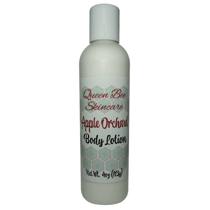 Apple Orchard Body Lotion 4oz for wholesale by Queen Bee Skincare, LLC