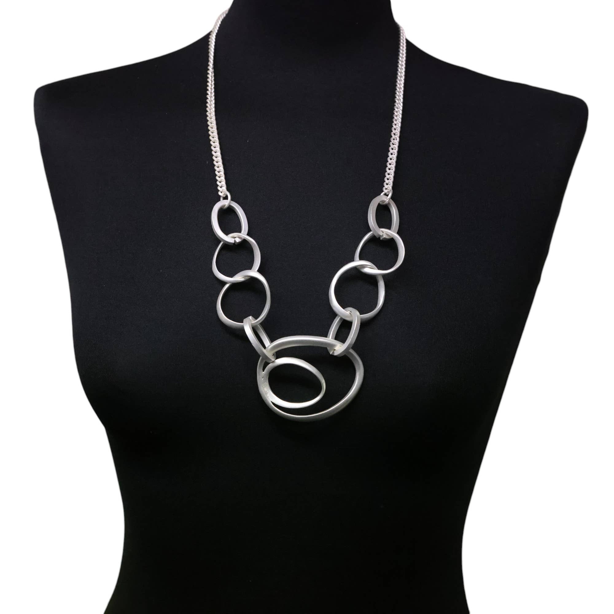 Jess & Lou – wholesale Link & chain necklace – Statement Necklace Large  Loop Necklace NK339S1