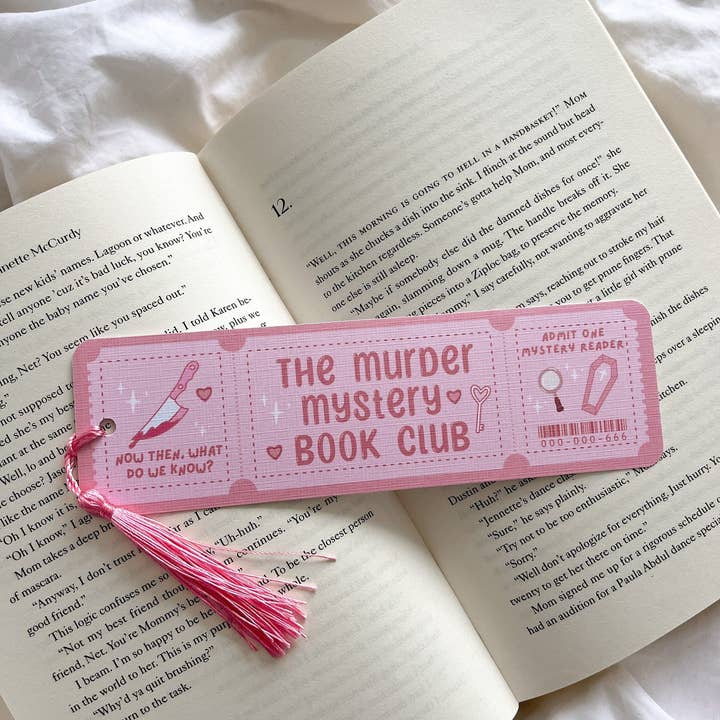 Fleurs on Sunday - Wholesale Bookmark - Murder Mystery Book Club Bookmark Ticket3
