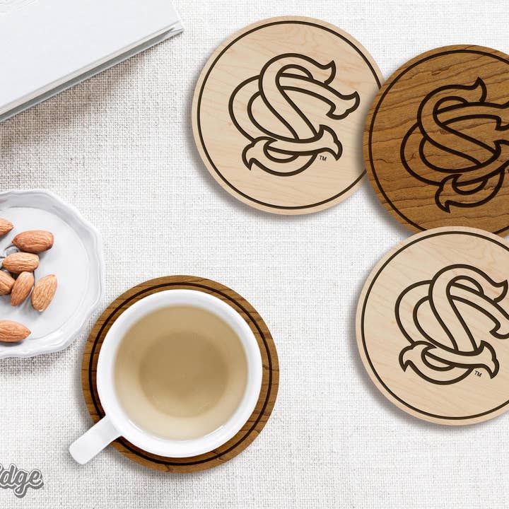LazerEdge - Wholesale Coasters - University of South Carolina USC Coaster – Crafted from Cherry or Maple Wood – USC Gamecocks2