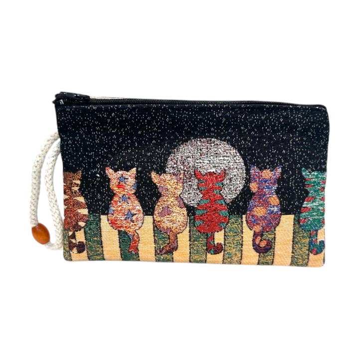 Authentic Tapestry Cats Pattern Wallet for wholesale by CRETE TRADING INC