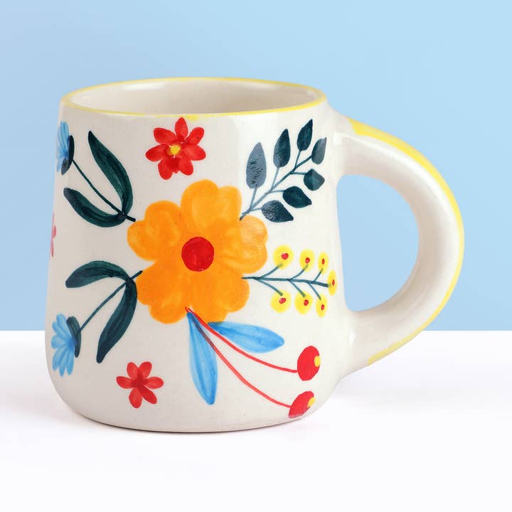 Floral Extravaganza Coffee Mug- Multi ,  3.5 X 2.5 Inches for wholesale by Casa Amarosa