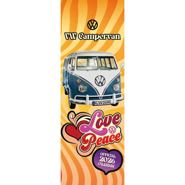 VW CAMPERVAN 2026 SLIM CALENDAR for wholesale by Danilo Promotions Ltd