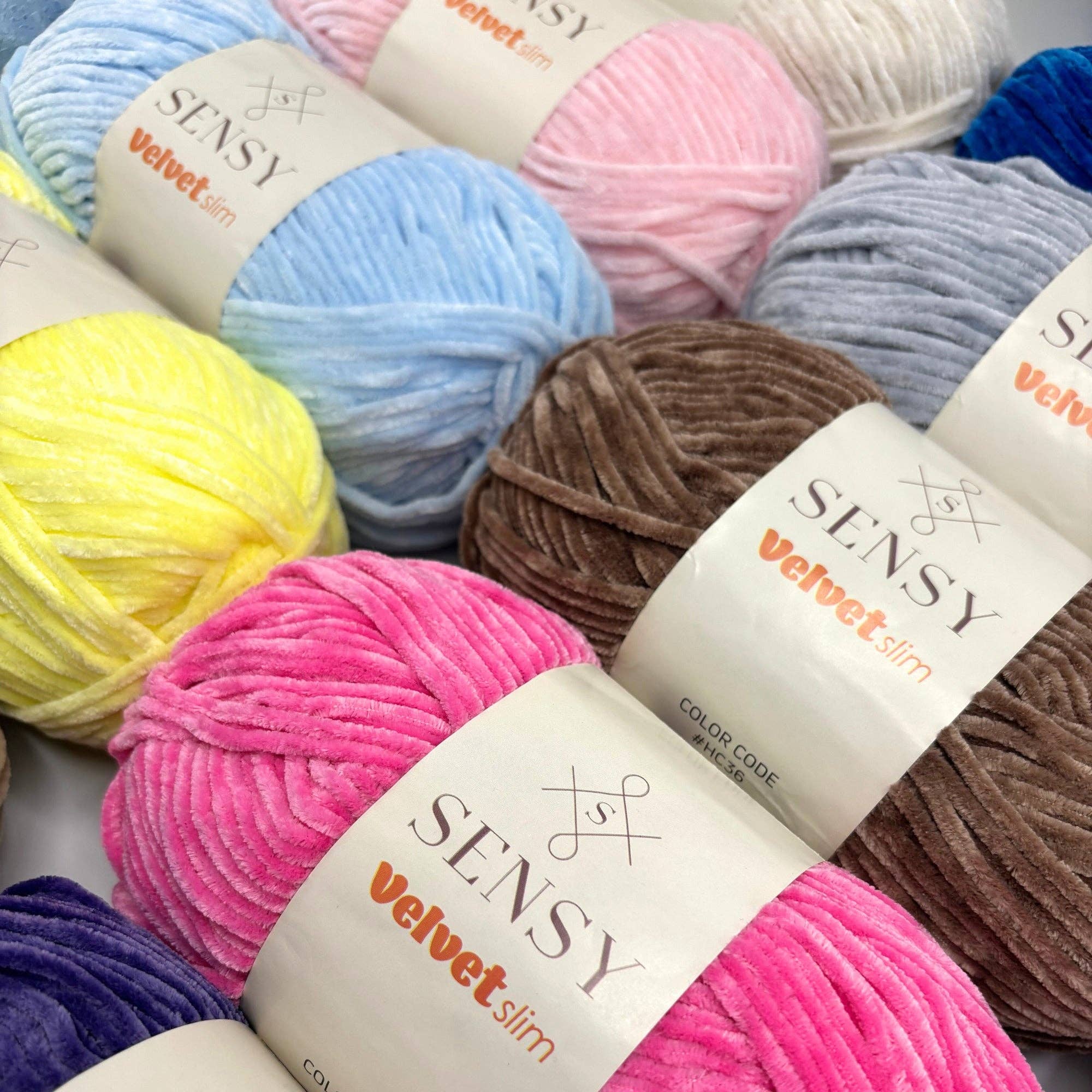 Sensy - Wholesale Yarn - Sensy Velvet Slim Yarn, Amigurumi Yarn, 3.5 oz, 218 Yards, Gauge 3 Light33