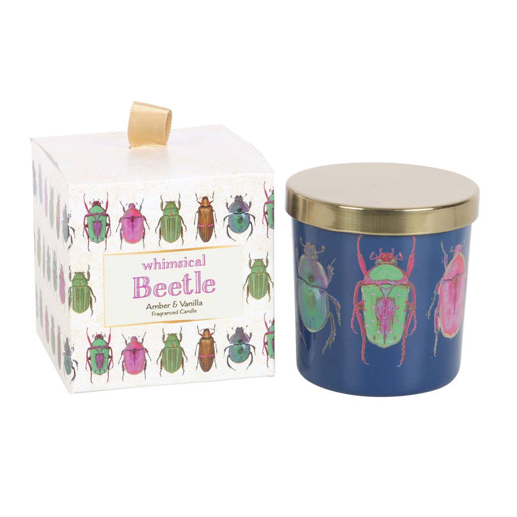 Something Different Wholesale – wholesale Jar/filled candle – Amber & Vanilla Beetle Print Candle1