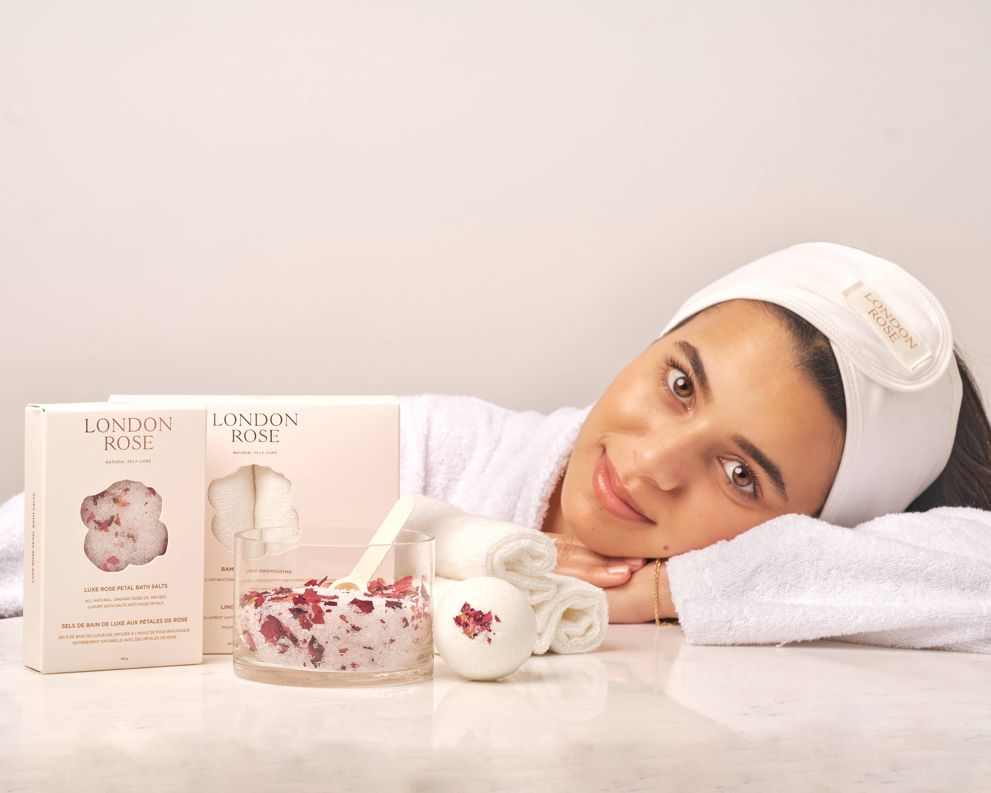 LONDON ROSE - Wholesale Spa Headband - LUXE BAMBOO HEADBAND1