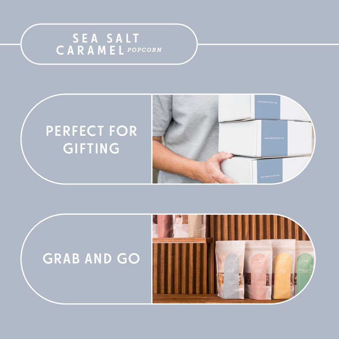 Sir Walter Candy Co. - Wholesale Popcorn - Artisanal Sea Salt Caramel Popcorn  - Sweet and Salty4