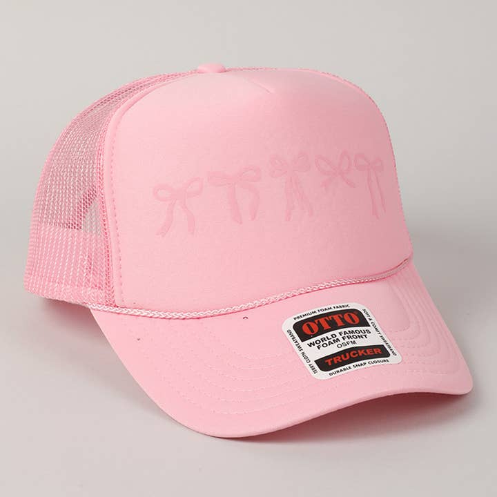 Fashion City - Wholesale Trucker hat – Women’s - Variety Ribbon Bow Design Foam Trucker Hat19