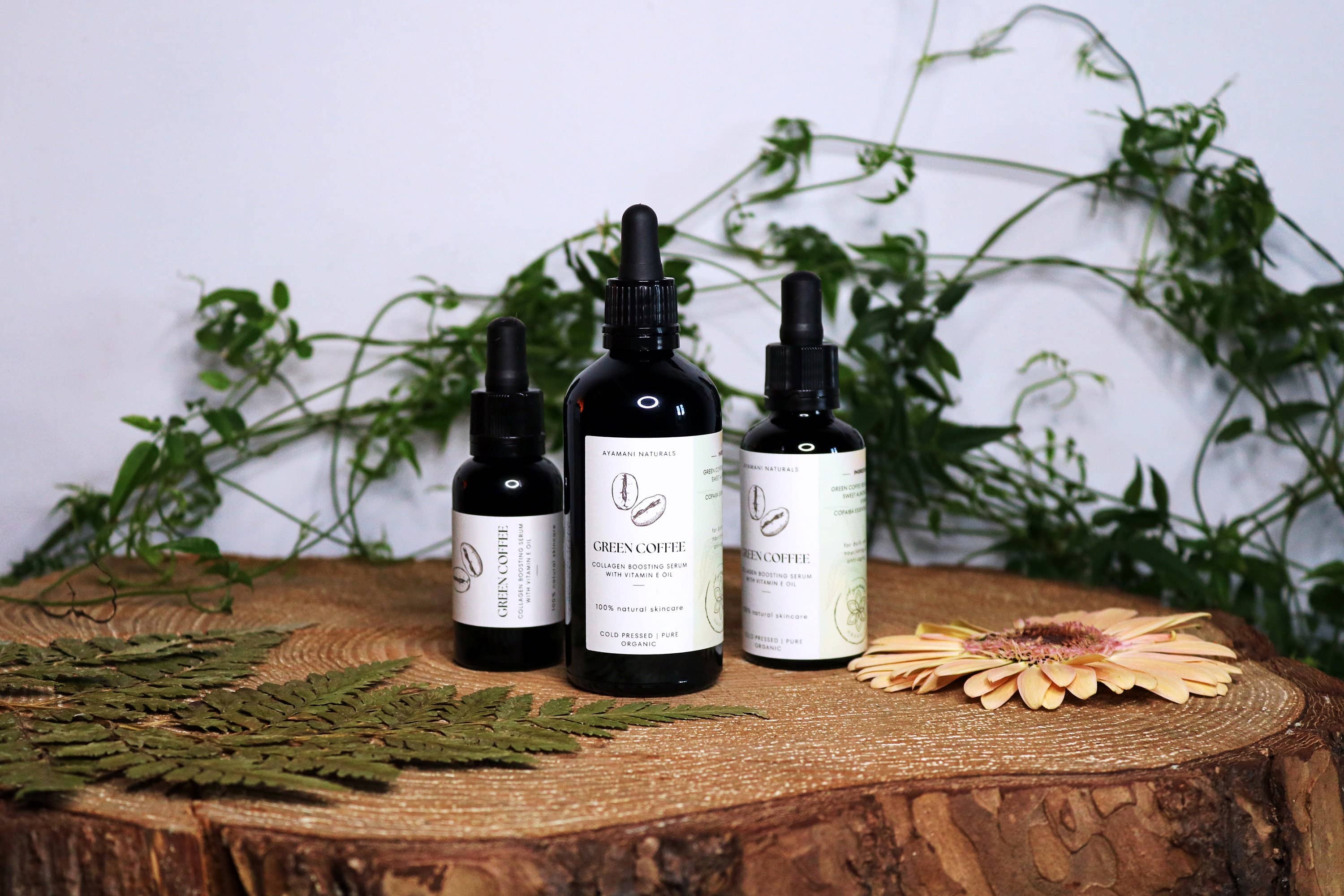 Ayamani Naturals - Wholesale Facial Serum/Concentrate - Green Coffee Collagen Boosting Anti Aging Serum with Copaiba, Natural Skincare Oil8