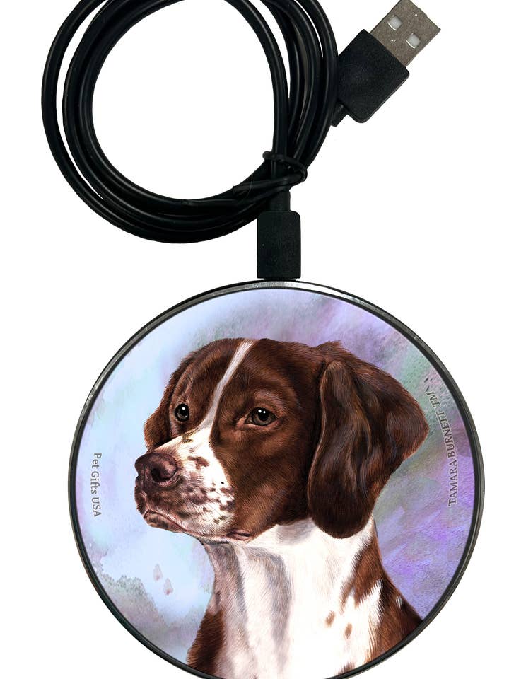 Brittany Liver and White - Zoomies Phone Charger for wholesale by Pet Gifts USA, LLC