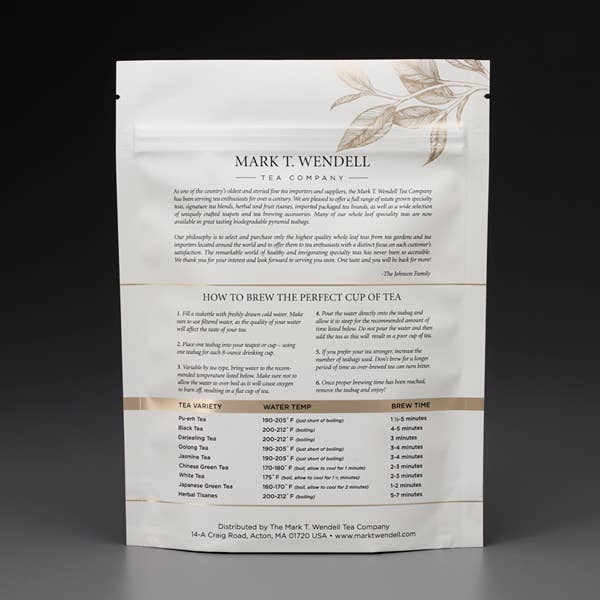 Mark T. Wendell Tea Company - Wholesale Tea Bags - Immune Boost Herbal Blend (20 Biodegradable Teabags)