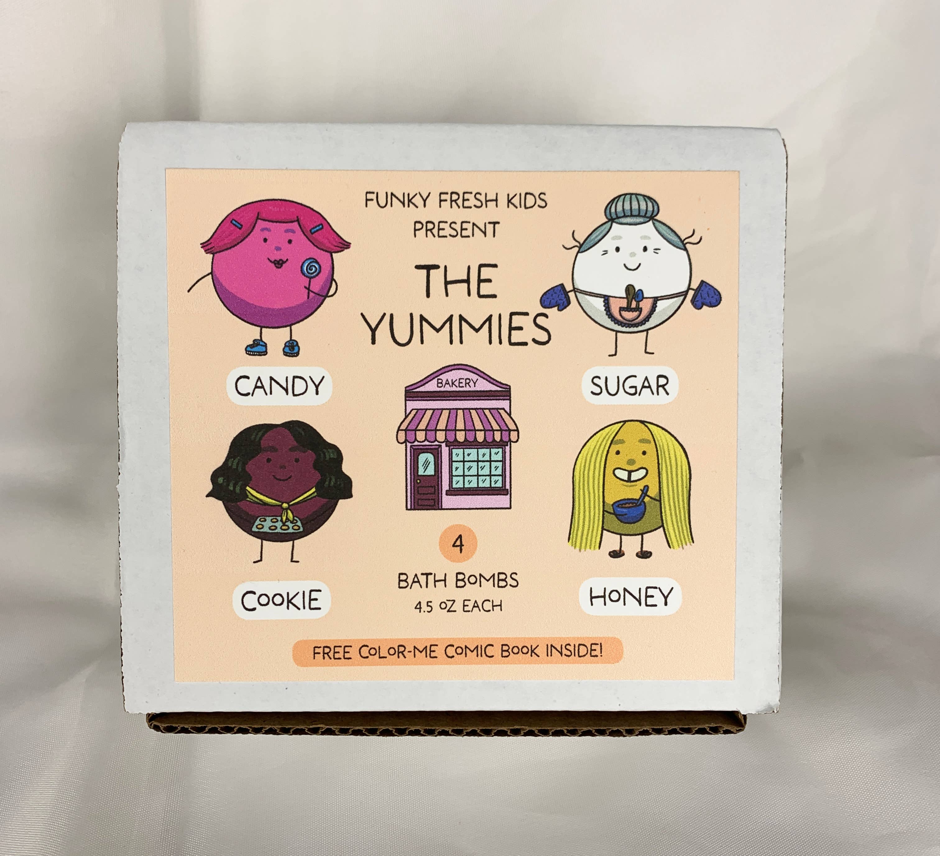 Funky Fresh Kids - Wholesale Bath Bomb/Fizz - Yummies Bath Bombs 4-Pack Gift Set for Kids With Comic Book3
