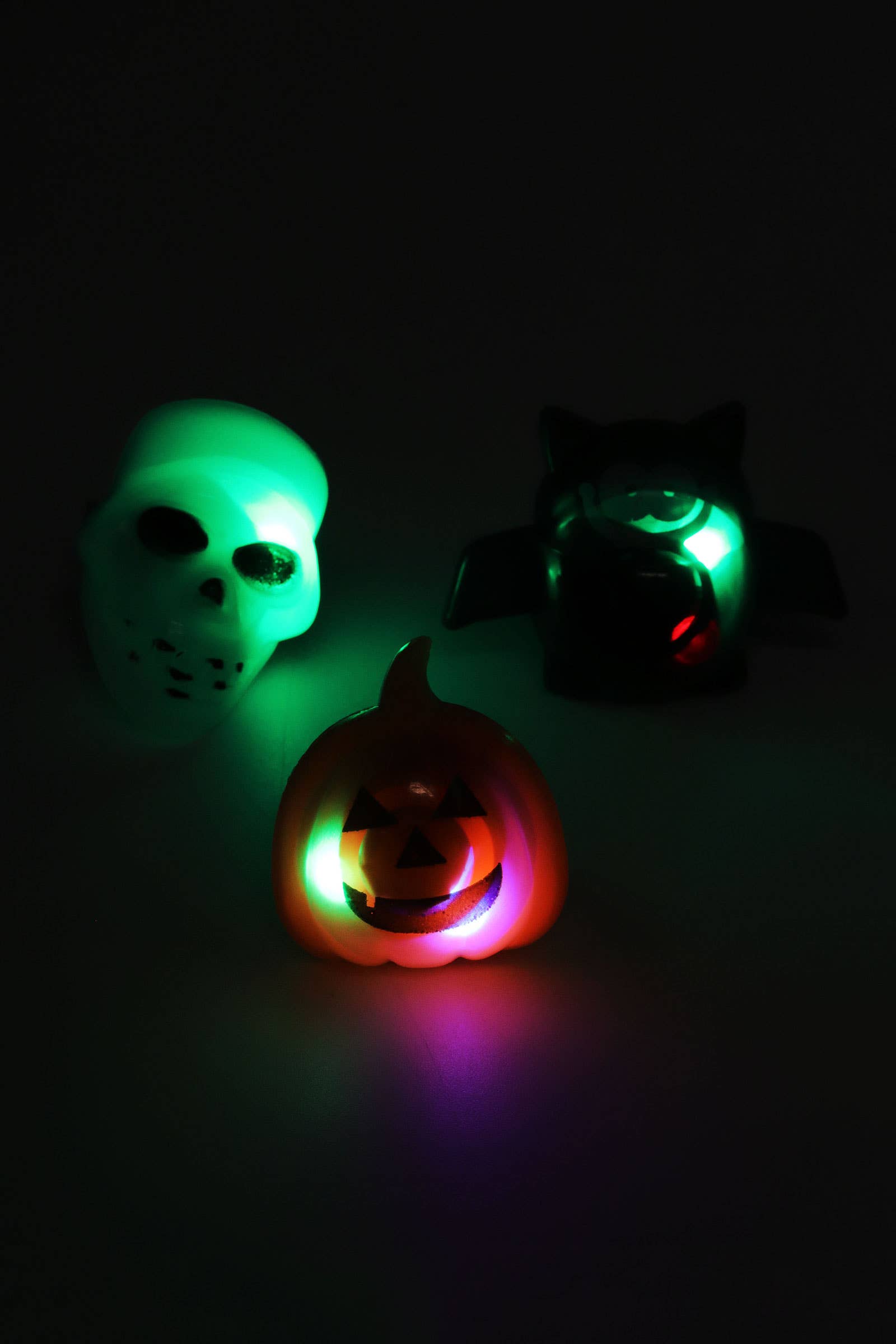 ASSORTED Halloween Ornament Led Light-up Ring - 24 Pcs for wholesale on Faire3