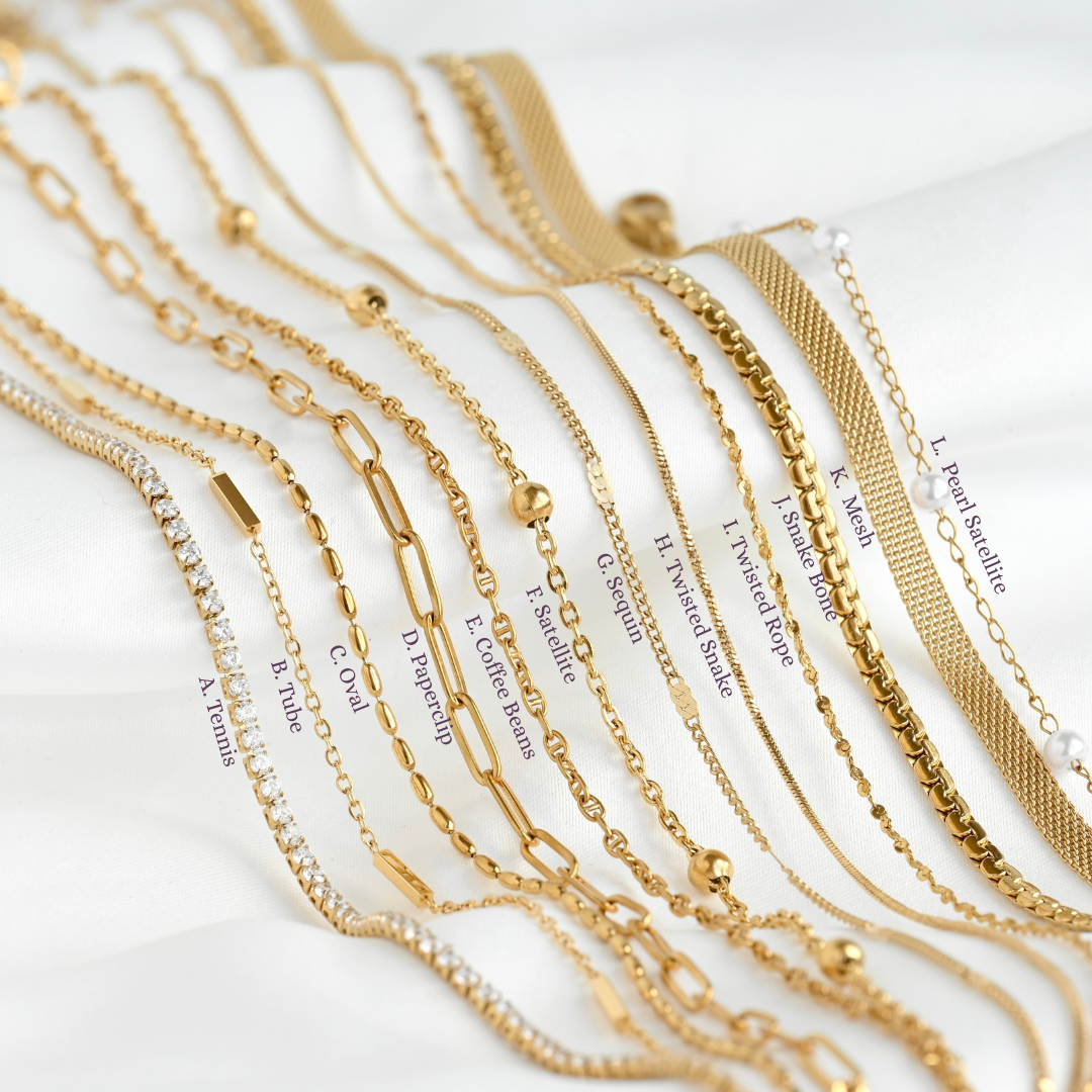 Blueyejewelry - Wholesale Link & Chain Necklace - Specialty Chain Necklaces - Waterproof Gold Chains0