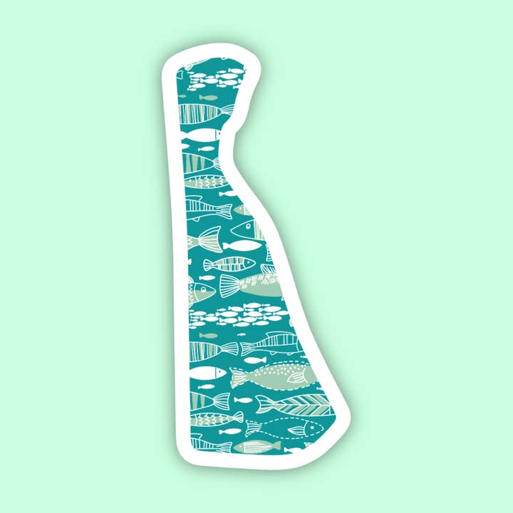 Autocollant État du poisson du Delaware pour la vente par The State Stickers