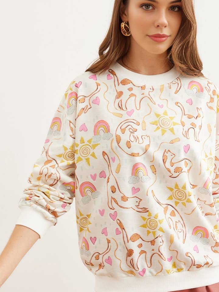 Basic Soft-Textured Oversized Sweatshirt for wholesale by Hoxton Gal