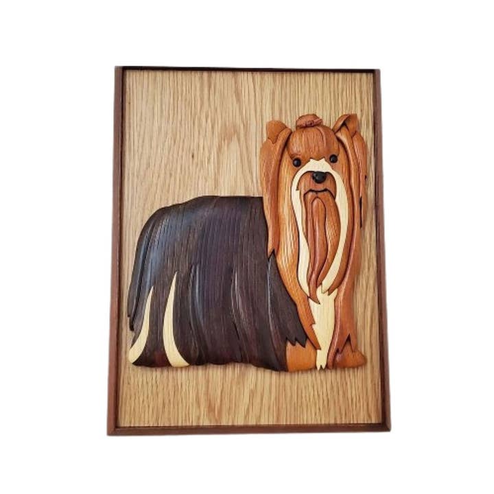 Positive Urns - Vente Urne - Yorkshire Terrier - Urne funéraire pour chien en bois fait main1