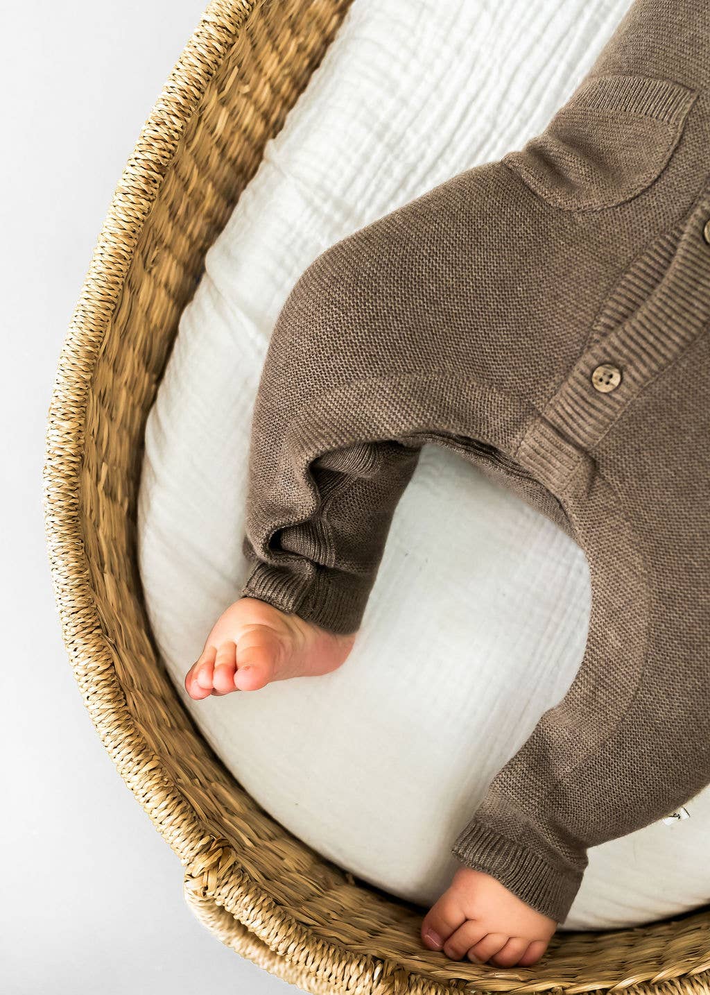Viverano Organics - Wholesale Jumpsuit - Baby - Classic Pocket & Button Chunky Knit Baby Jumpsuit Organic13