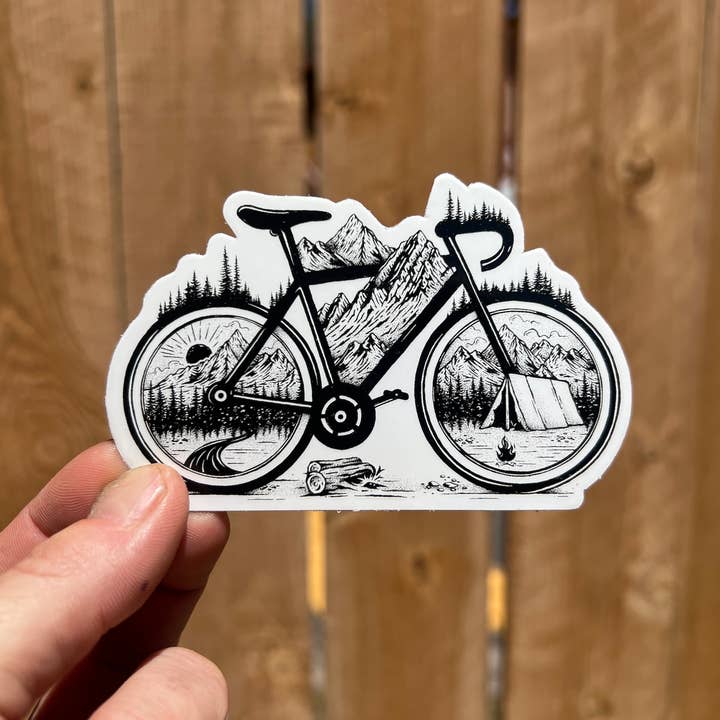 Sticker Art - Wholesale Sticker - Mountain Road Biking Sticker - dishwasher safe bicycle bike 1