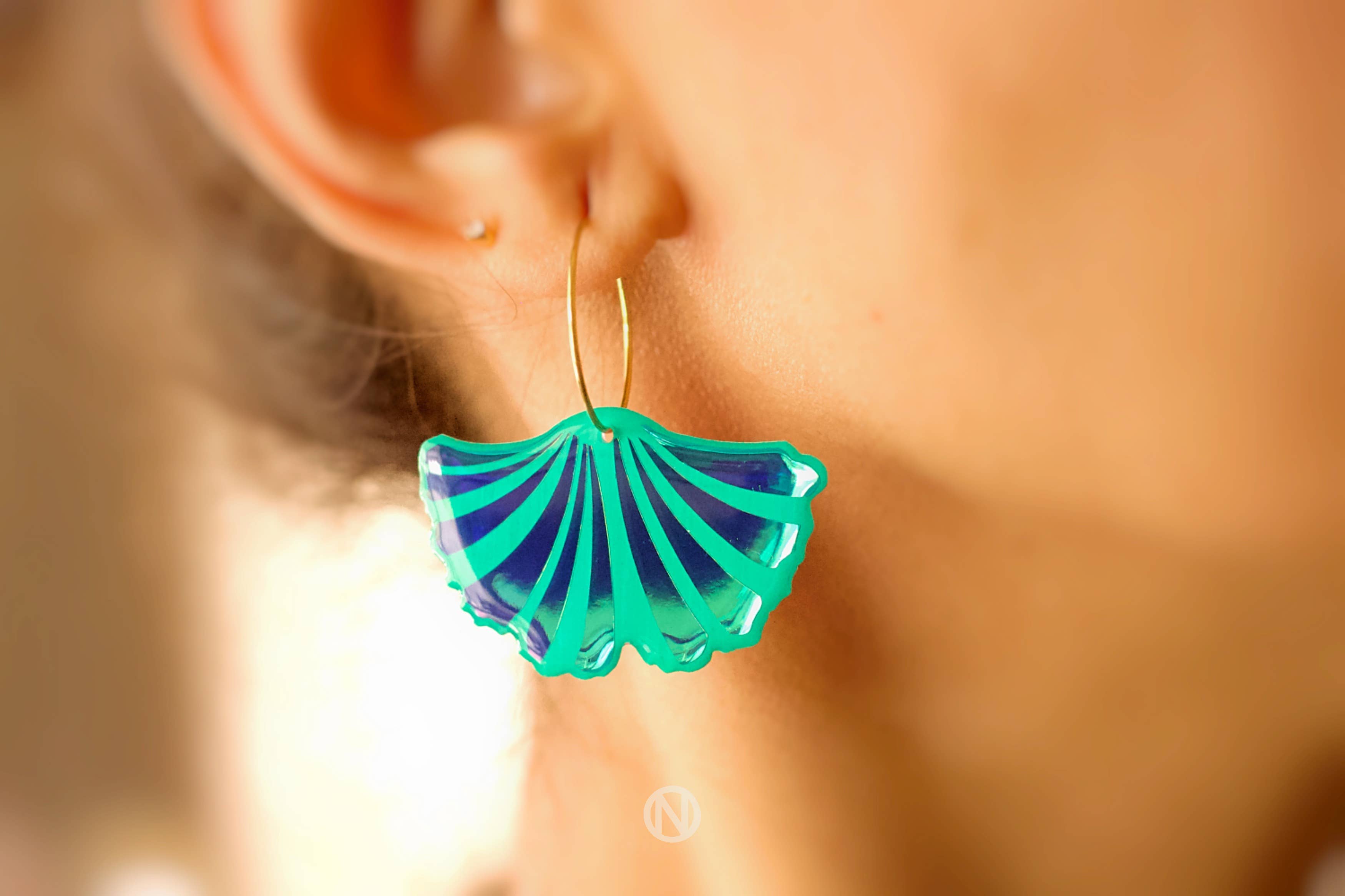 Naoi - Vendita all'ingrosso Orecchini pendenti - Orecchini Ginkgo - Fatti a mano su ordinazione5