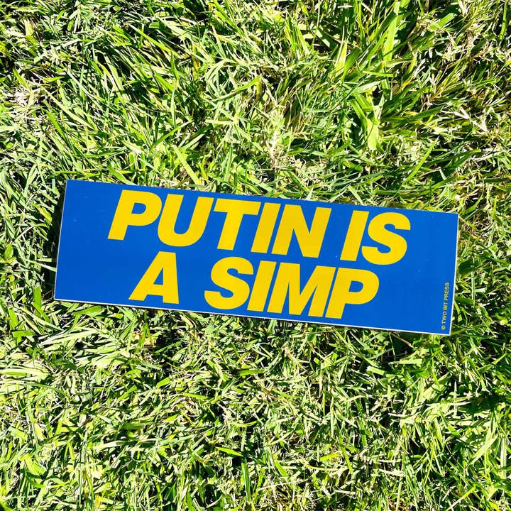 Two Bit Press - Wholesale Sticker - PUTIN is a SIMP Bumper Sticker - Funny Vintage Style Vinyl1