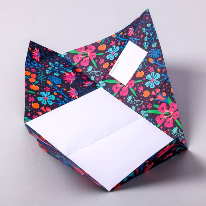 pigeonposted - Wholesale Stationery/Notecard Set - Midnight Garden Botanical Folding Letter Set - pack of 62