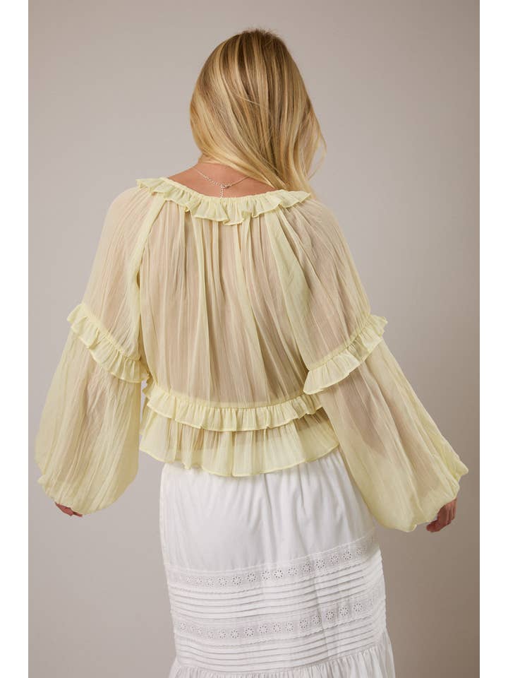 LE LIS - Vente Chemisier – femme - CHEMISIER À ENCOLURE DÉGAGÉE ET VOLANTÉ16