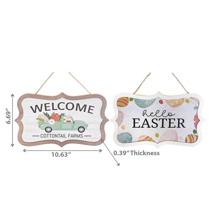 Multi Appendiabiti da parete in legno Welcome Truck/Hello Easter Asstd in vendita all'ingrosso su Faire