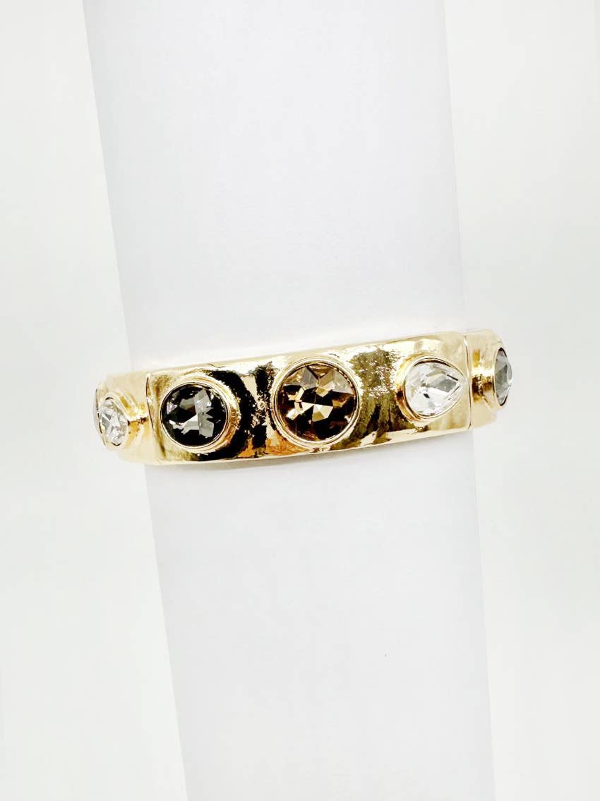 Pretty Persuasions - Vente Bracelet jonc - Bracelet extensible orné de cristaux en verre B251481