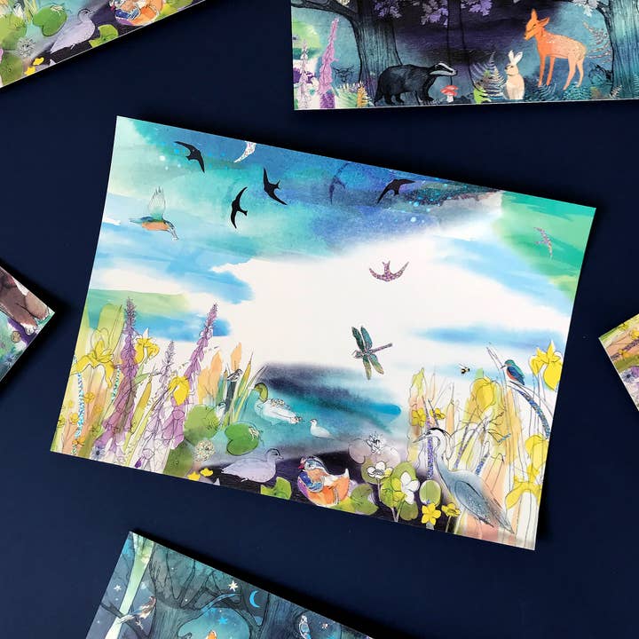 Vilda simning folierad konst Print för wholesale av Nina Nou