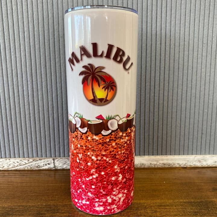 Malibu Rum Tumbler for wholesale by Creations by Trudy
