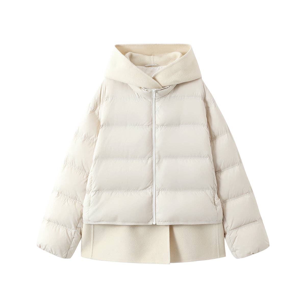 Urlazh - Wholesale Puffer Jacket - Women's - Milkshake Patchwork Down