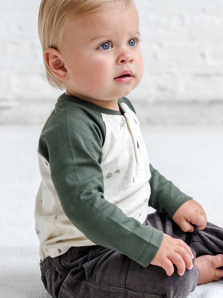 Colored Organics - Wholesale Bodysuit (Non-Footed) - Baby - Lucas Raglan Henley Bodysuit2